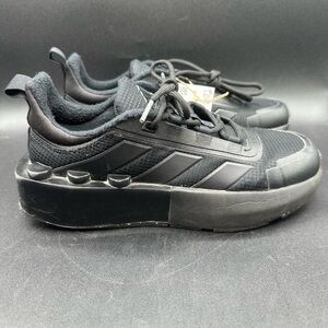Adidas Boys Shoes Size 4 Lego Tech RNR Runner Elastic Lace Up Sneakers Black